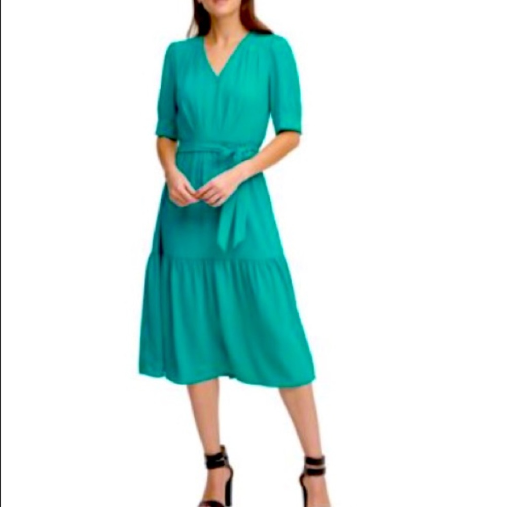 DKNY dress with a tie-front design accentuating a figure-flattering silh…